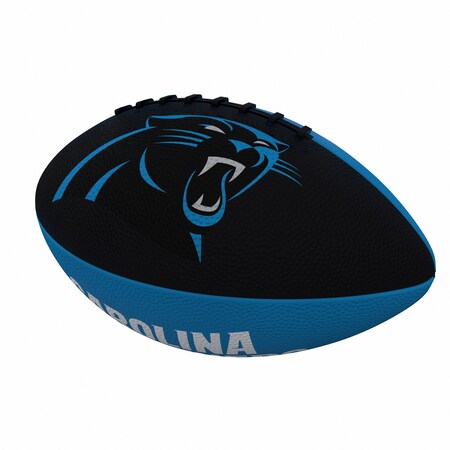 Logo Brands Carolina Panthers Pinwheel Logo Junior-Size Rubber Football 605-93JR-2